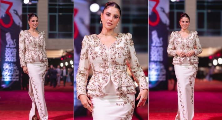 درة تخطف الأنظار بإطلالة أنيقة في افتتاح مهرجان وهران