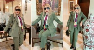 نادية الجندي تتألق ببدلة رجالية